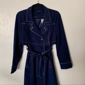Brand New Navy Duster Coat. Size M.
